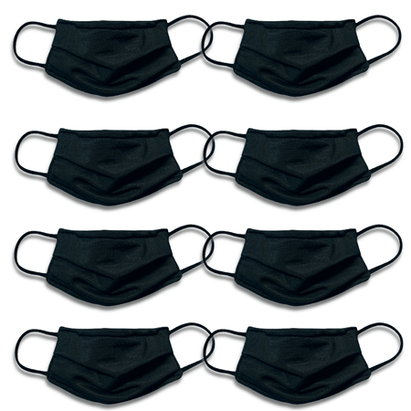 Black Medical Style Mask Packs Masked Family Kid 8 Pack 