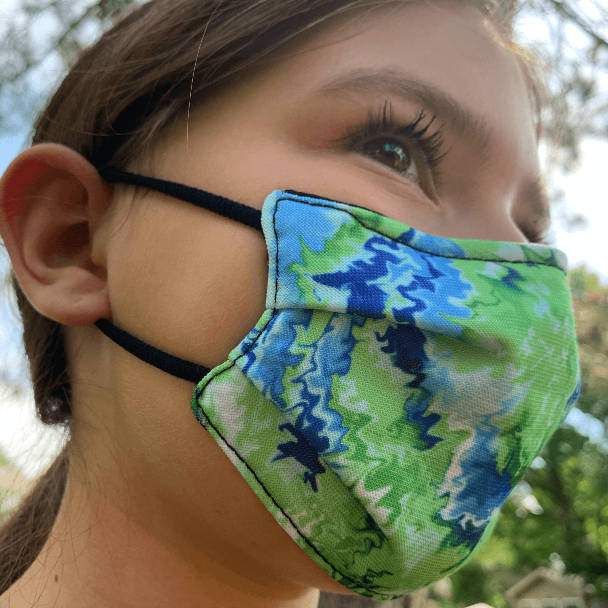 Tie-Dye Design Medical Style Mask Masked Family 