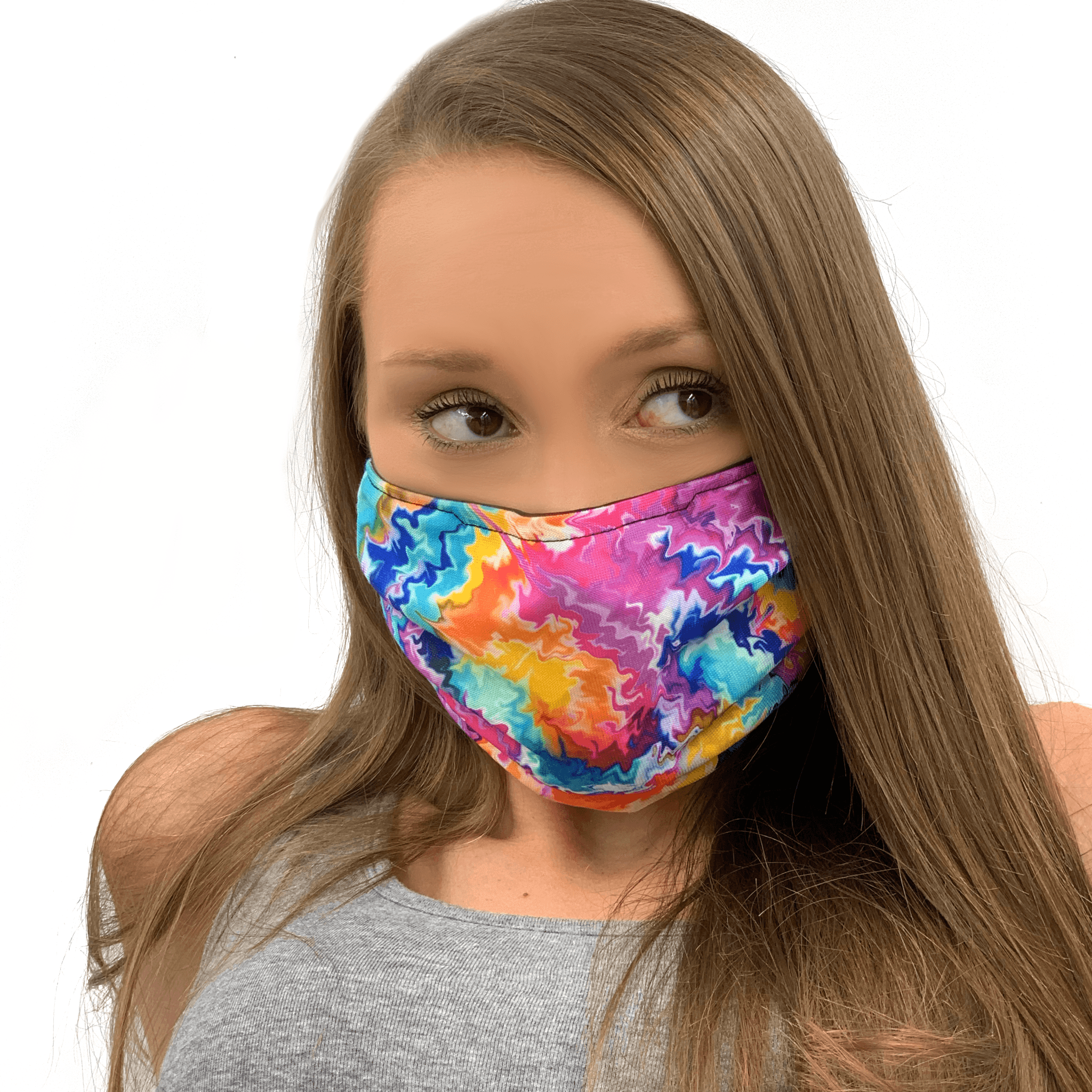 Tie-Dye Design Medical Style Mask Masked Family 