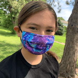Tie-Dye Design Medical Style Mask Masked Family 
