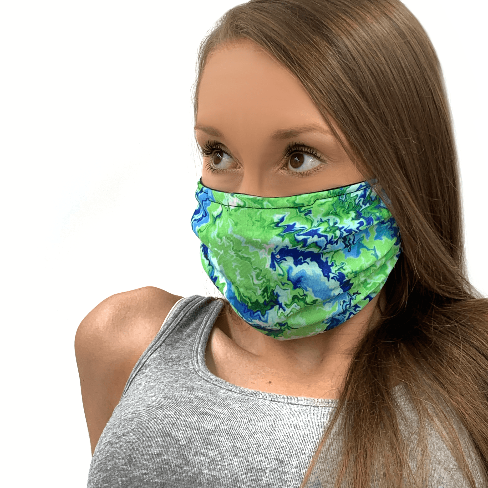 Tie-Dye Design Medical Style Mask Masked Family 