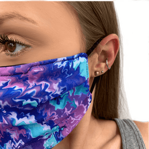 Tie-Dye Design Medical Style Mask Masked Family 
